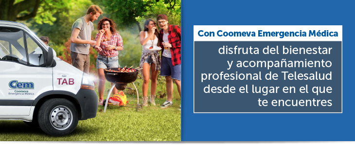 Con Coomeva Emergencia M�dica disfruta del bienestar y acompa�amiento profesional de Telesalud desde el lugar en el que te encuentres 