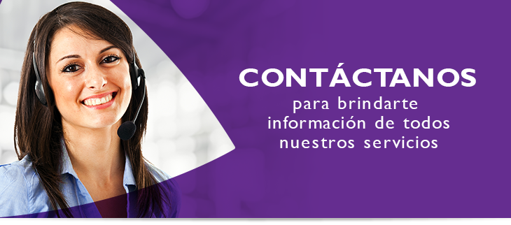 Cont�ctanos para brindarte informaci�n de todos nuestros servicios