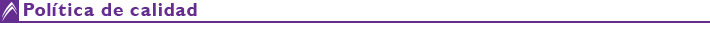 Pol�tica de calidad
